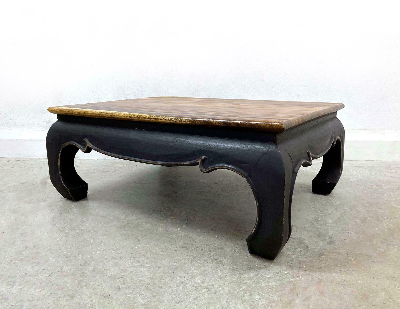 Coffee Table. Low Rustic Coffee Table. Bohemian Furniture. Solid Wood. Hand Crafted. Hand Painted. Black Coffee Table. Lounge Furniture. photo Furniture