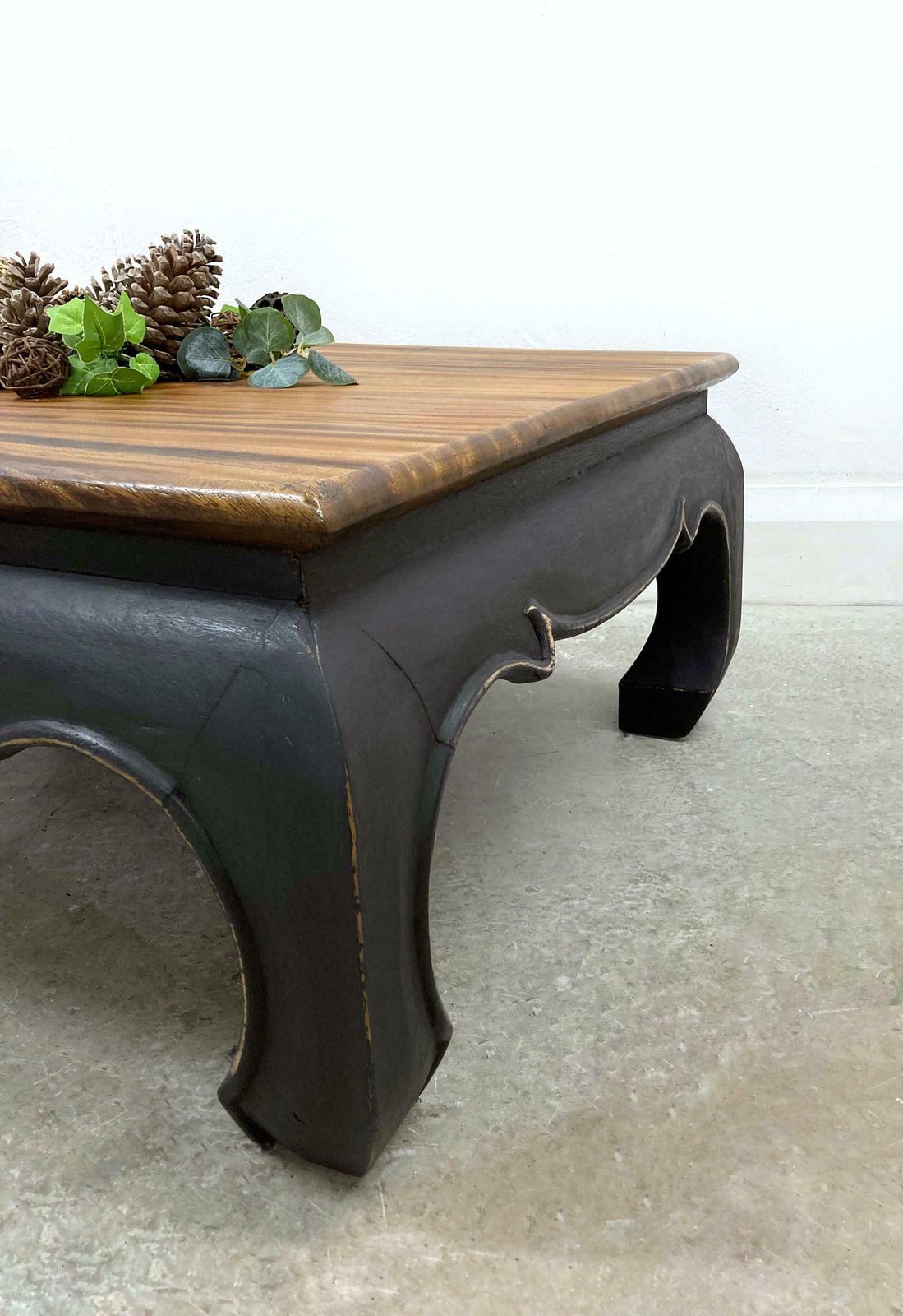Coffee Table. Low Rustic Coffee Table. Bohemian Furniture. Solid Wood. Hand Crafted. Hand Painted. Black Coffee Table. Lounge Furniture. photo buy