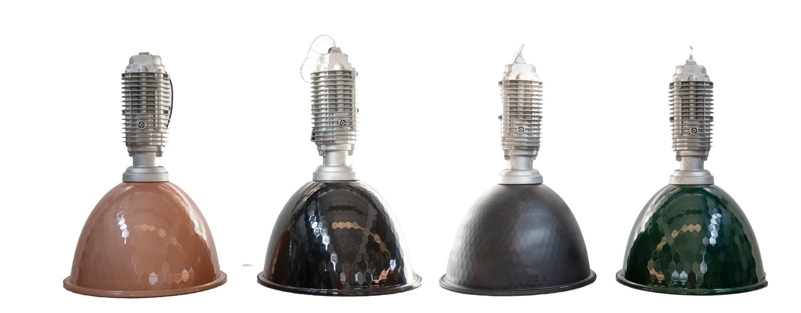 Set Of  Industrial Pendant Lamps – 1990s
