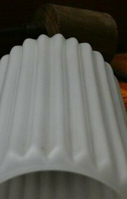 435.0 Mid Century Pendant Lamp In Opaline Glass And Teak, Italy, 1950s photo