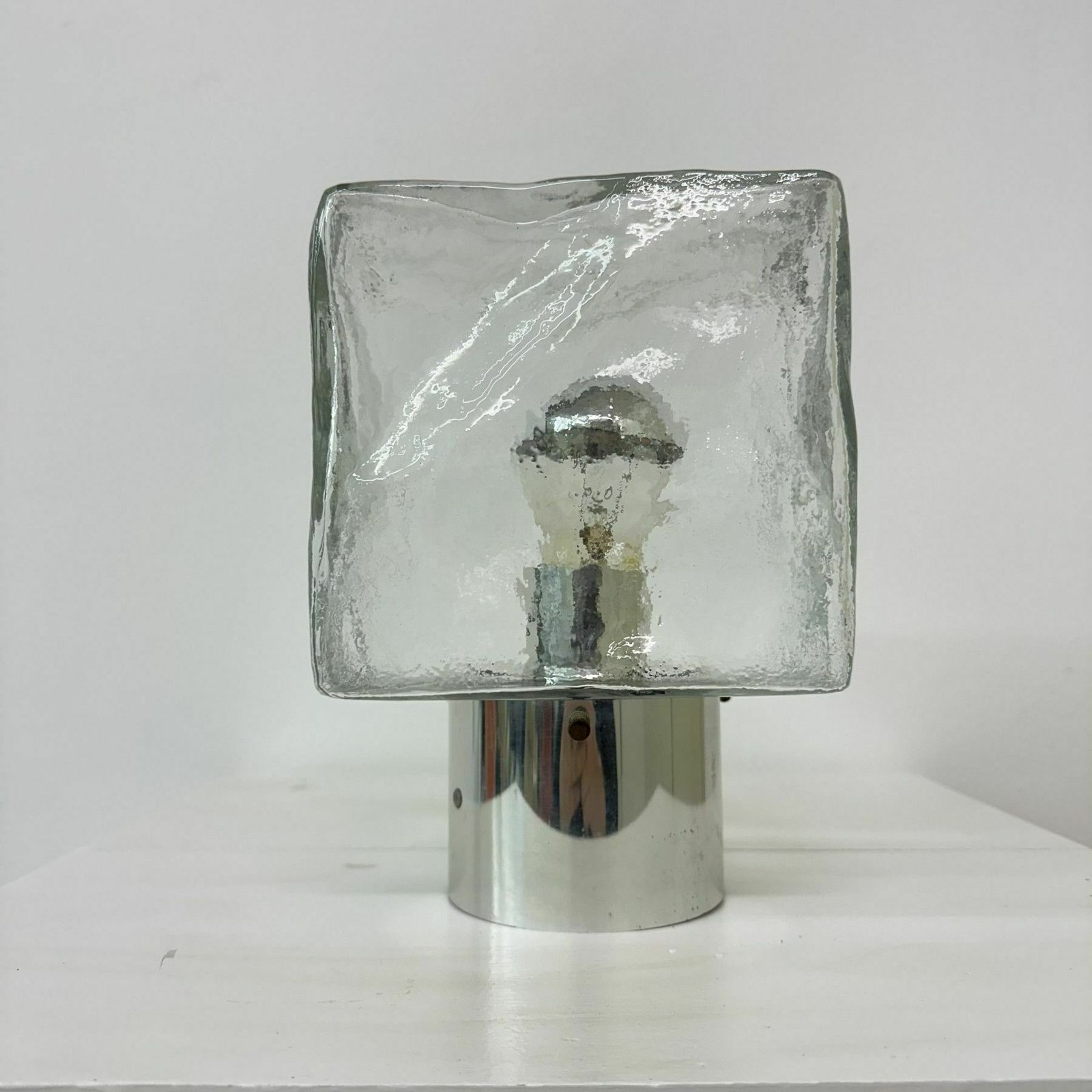 J.T. Kalmar Plafondlamp Met Matglas, Jaren 1970 photo Verlichting