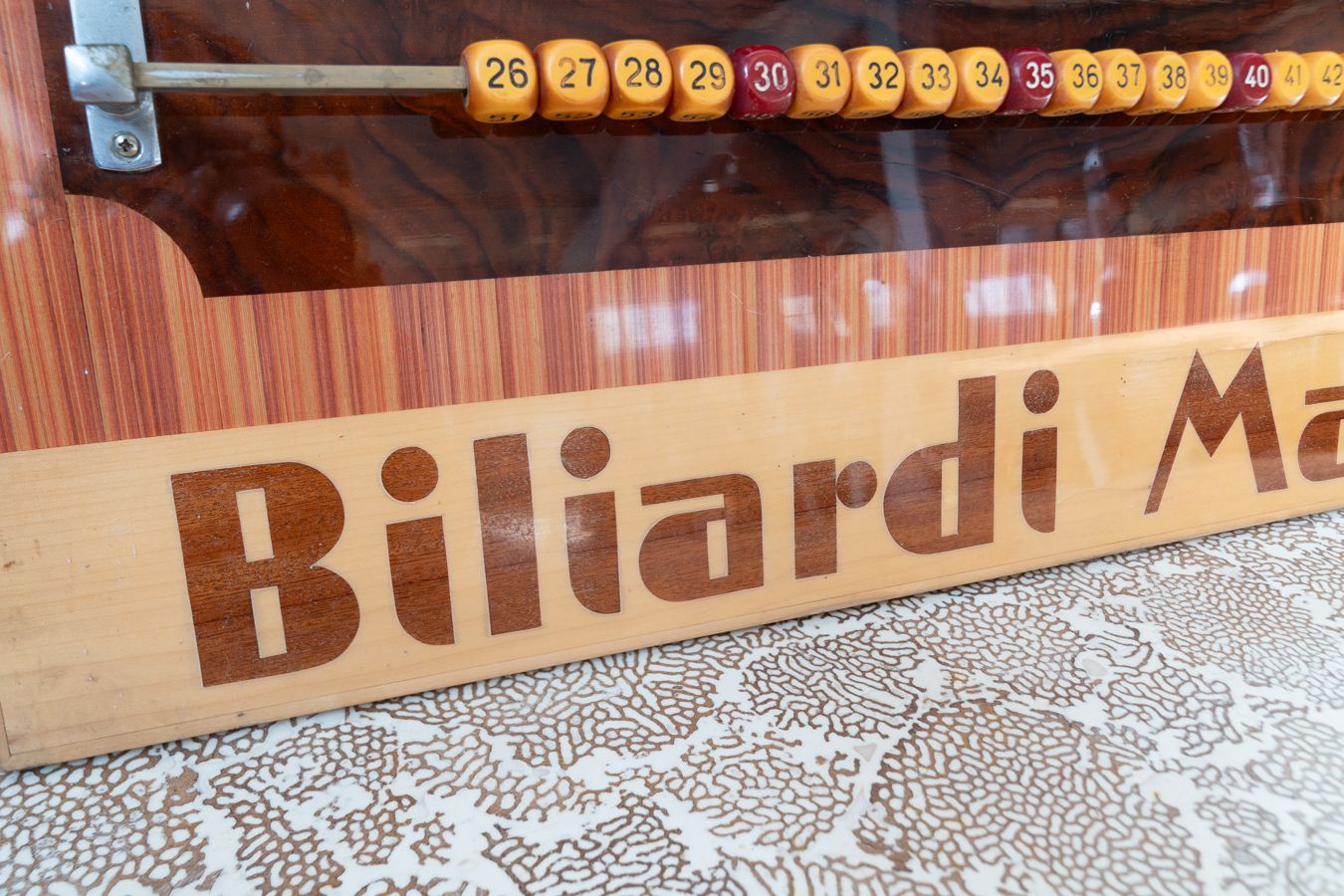 1980s Italian Billiard Scoreboard By Biliardi Mari photo vinterior
