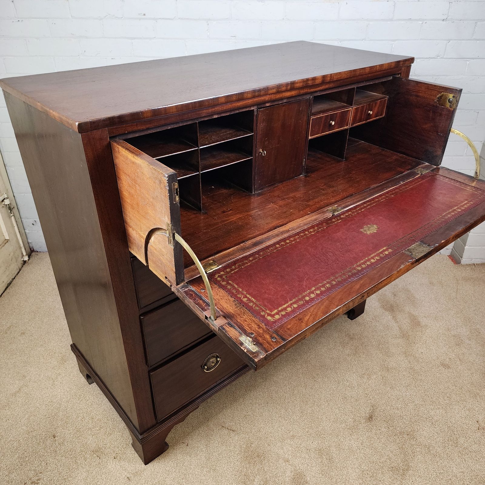 photo buy Secretaire Chest Of Drawers Georgian Mahogany Early 19th C.