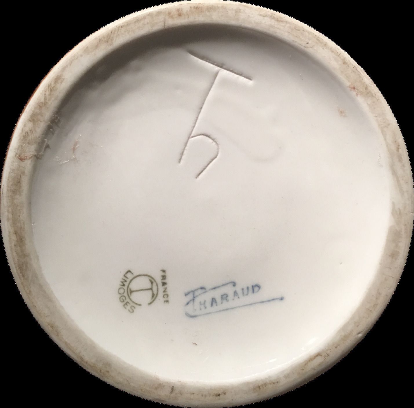 Large Porcelain Vase Of Limoges. Tharaud Factory, 1930 1945 Period. photo for sale