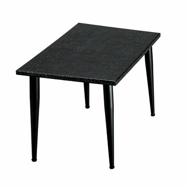 Handcrafted Black Crocodile Resin Coffee Table – High Gloss Epoxy Top, Textured Reptile Finish & Metal Legs For Modern Living Rooms & Offices