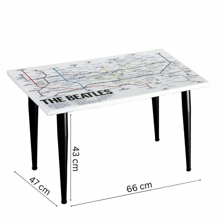 Handcrafted Beatles Song Map Resin Coffee Table – Music Inspired Art With Glossy Epoxy Top & Metal Legs For Living Room & Offices photo for sale