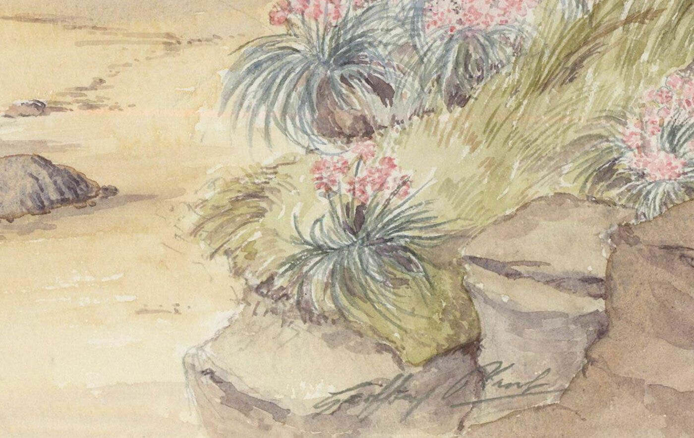Geoffrey Plant (1939 2000) 20th Century Watercolour, Quiet Beach photo 73.0