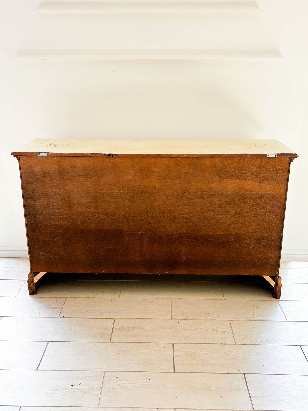 Mahogany Jacobean Style Sideboard In Shabby Chic Style photo vintage