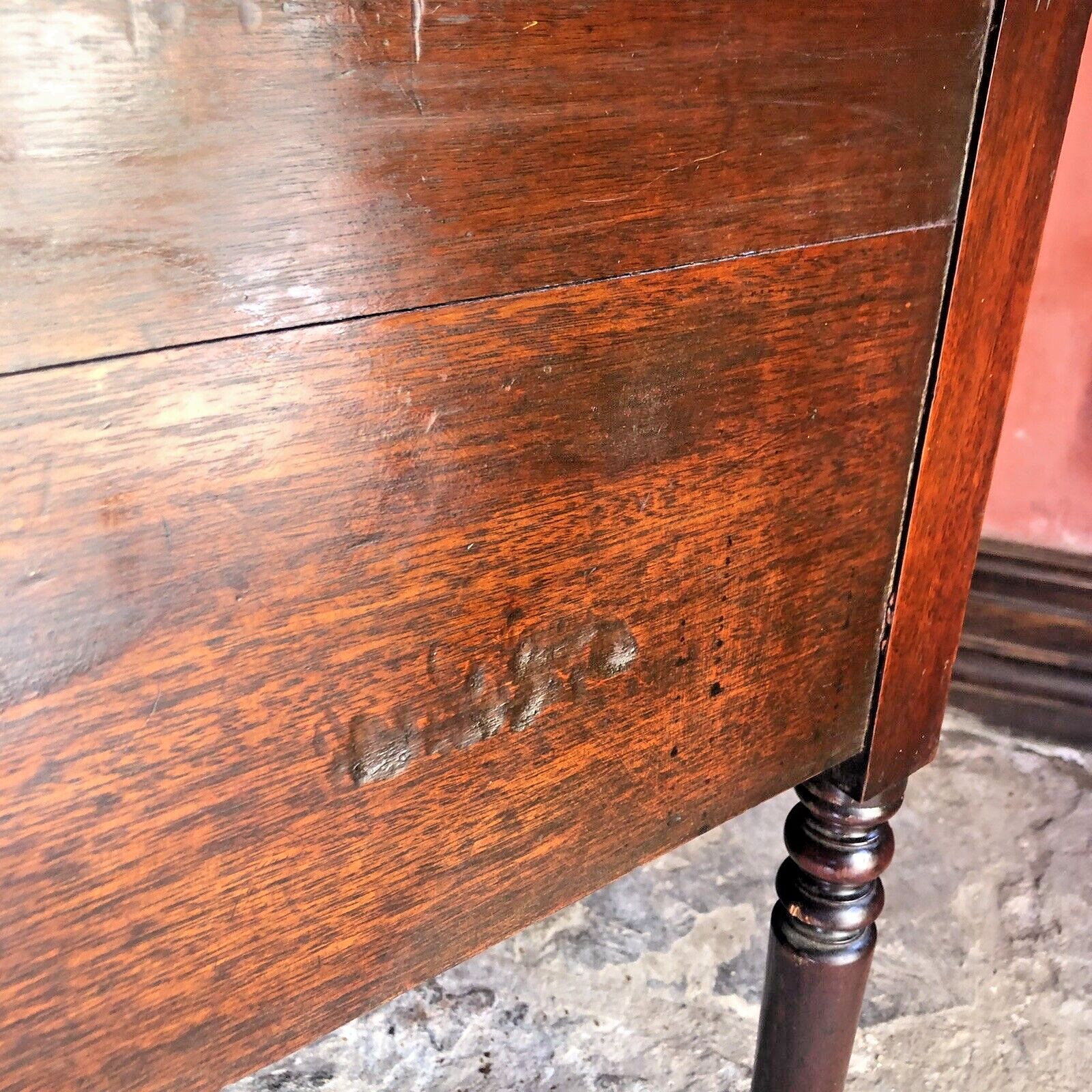 photo for sale Antique Mahogany Period Brass Gallery Lady's Office Writing Desk