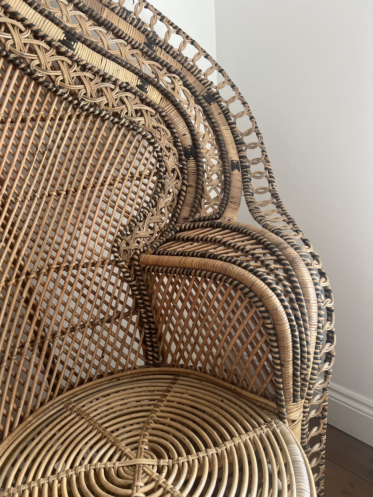 Rattan Double Peacock Chair photo Furniture