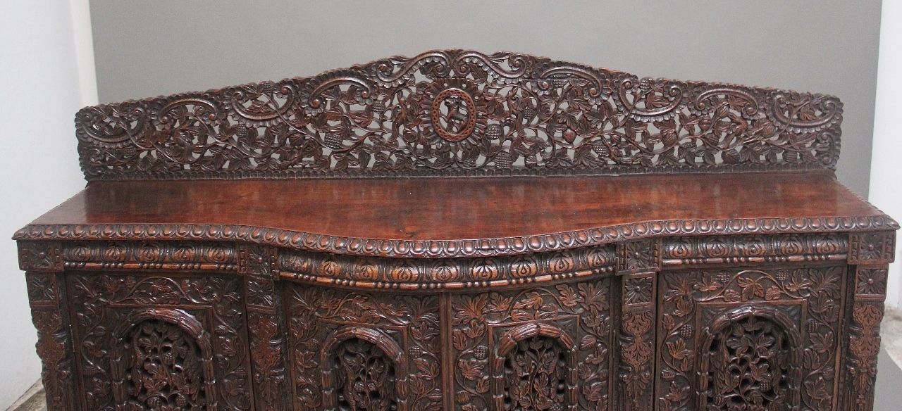 19th Century Anglo Indian Carved Cabinet photo vinterior