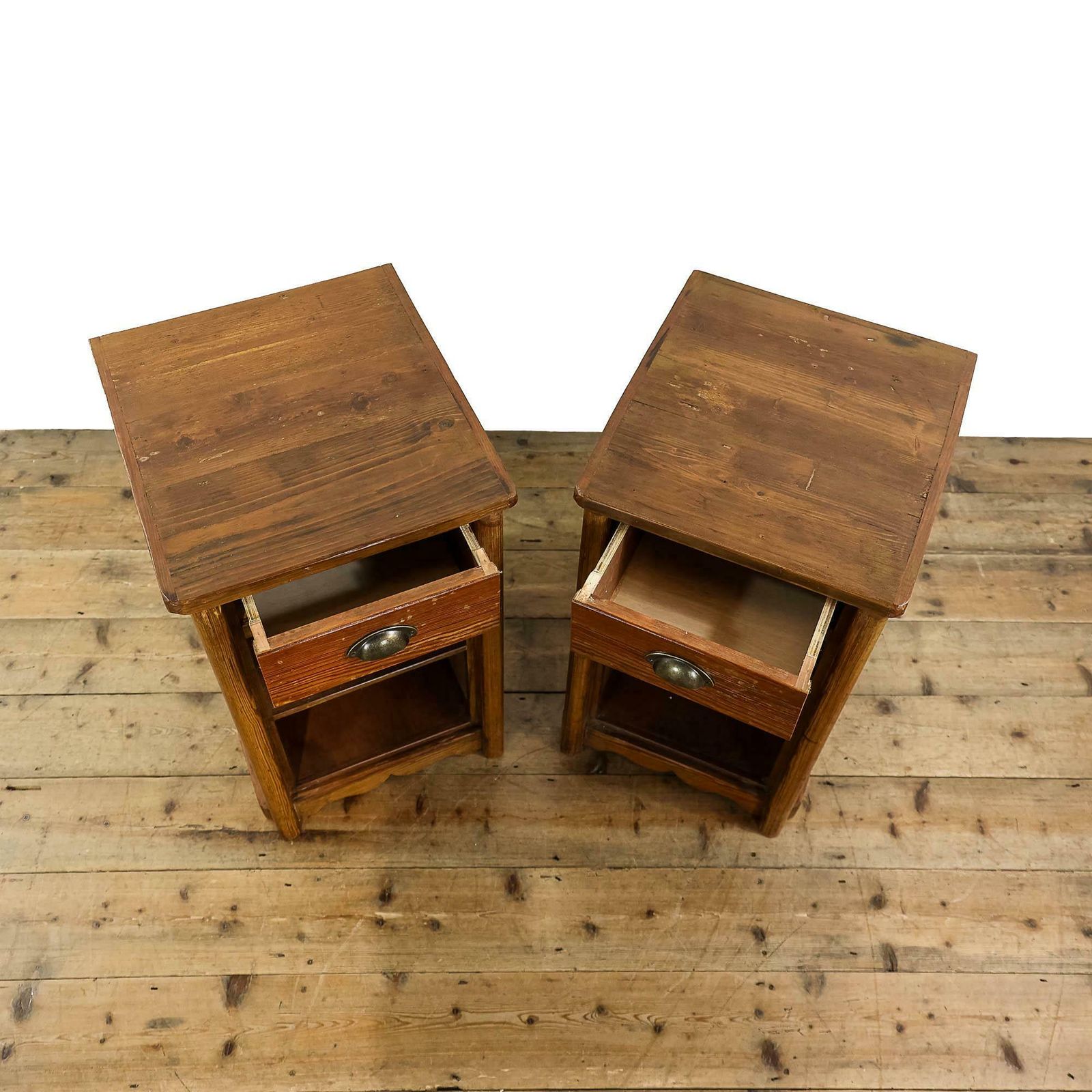 Pair Of Rustic Pine Bedside Cabinets | Bedroom Storage | Pair Of Cabinets | Pitch Pine Chest | Reclaimed Cabinets photo for sale