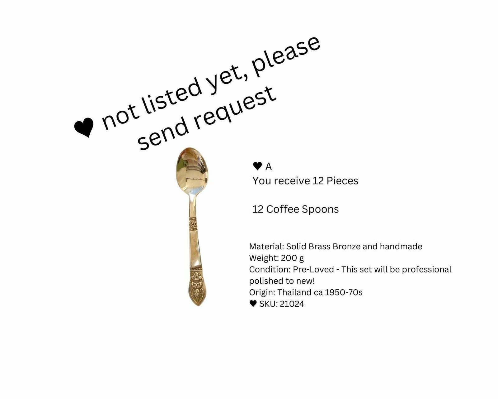 Vintage Bamboo Flatware | Solid Brass Bronze | Polished To New photo 394.48