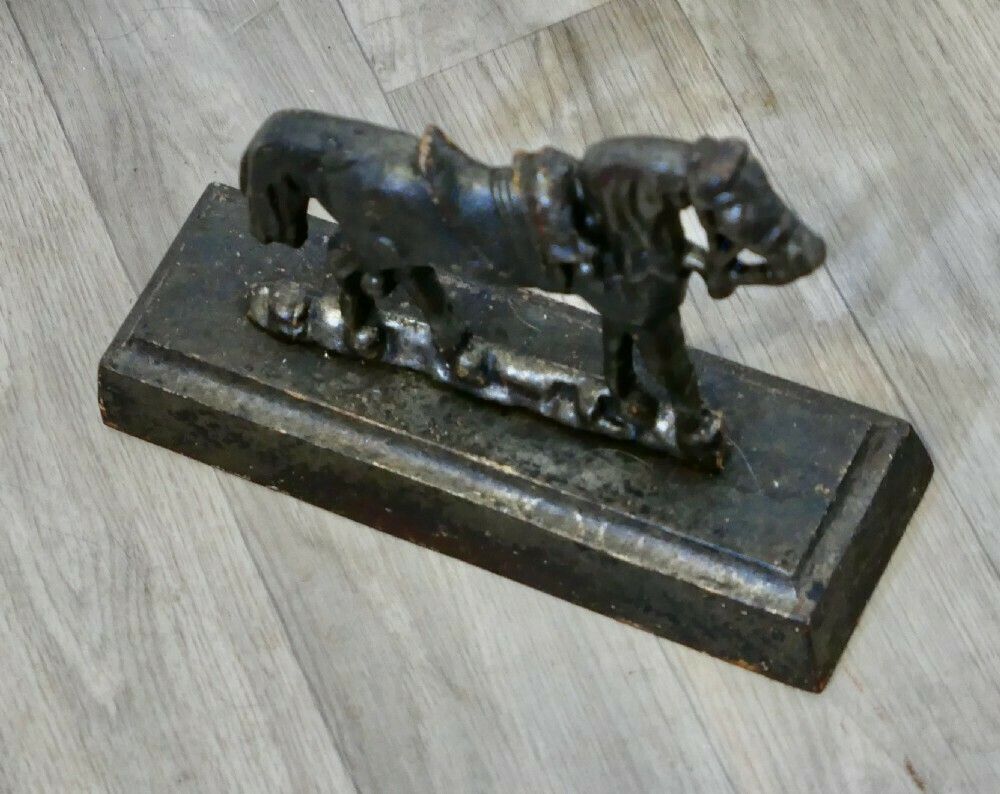 Cast Iron Saddled Horse, Door Stop photo for sale