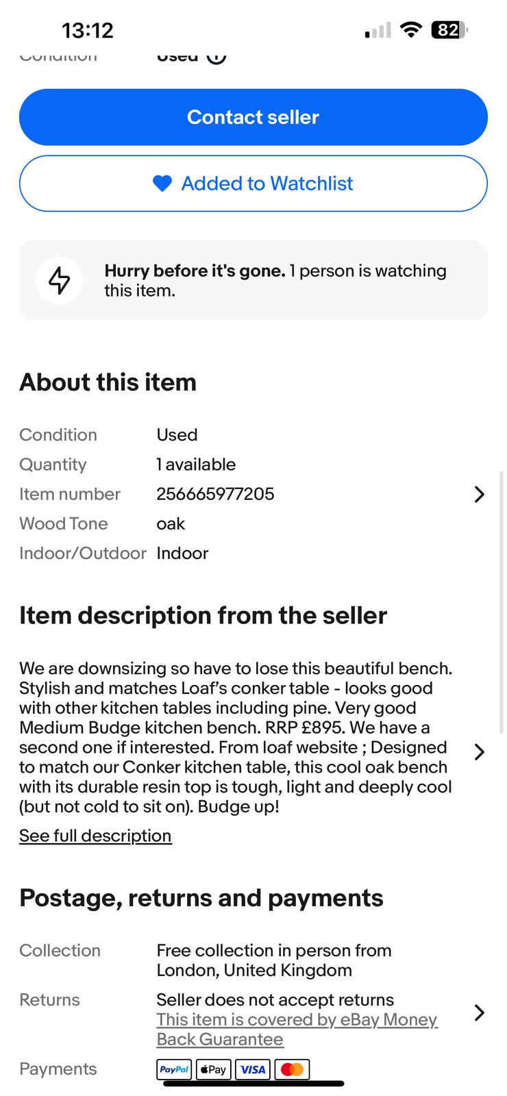 Loaf Budge Oak And Conker Dining Bench photo vinterior