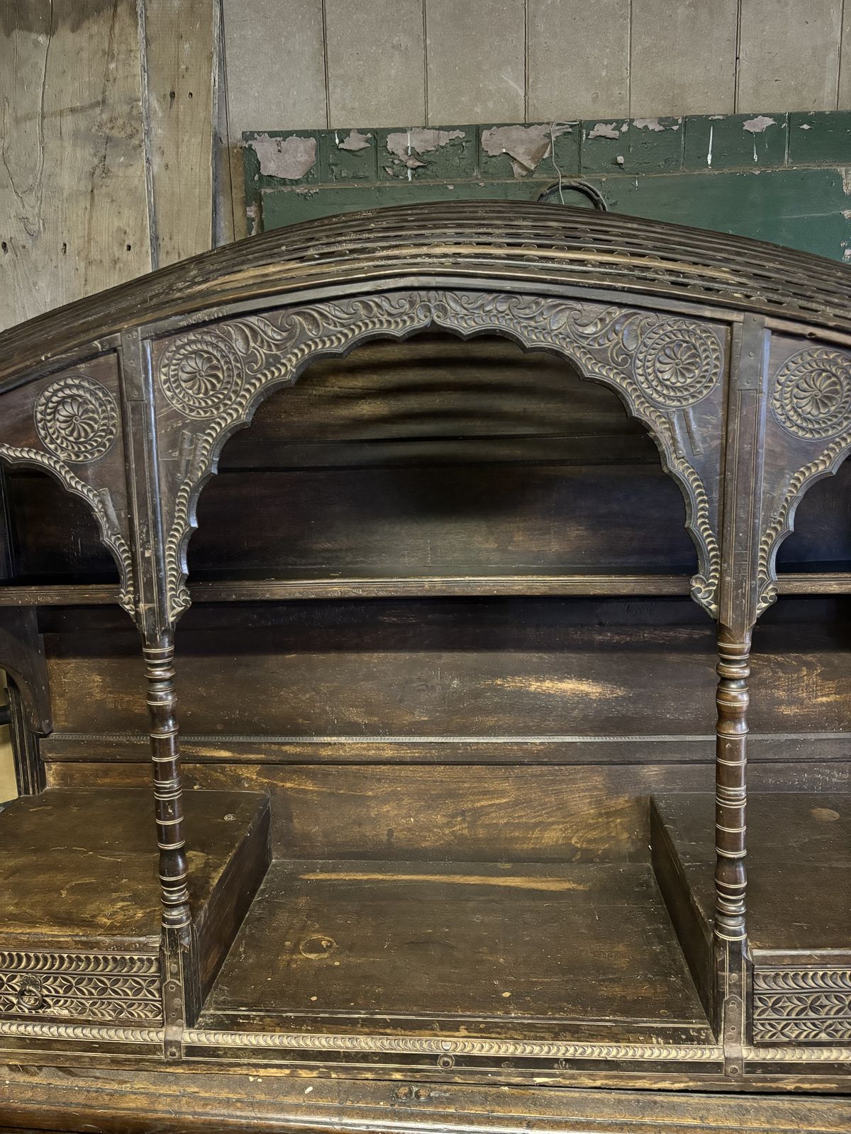Large Anglo Indian Covered Shelf Unit photo buy