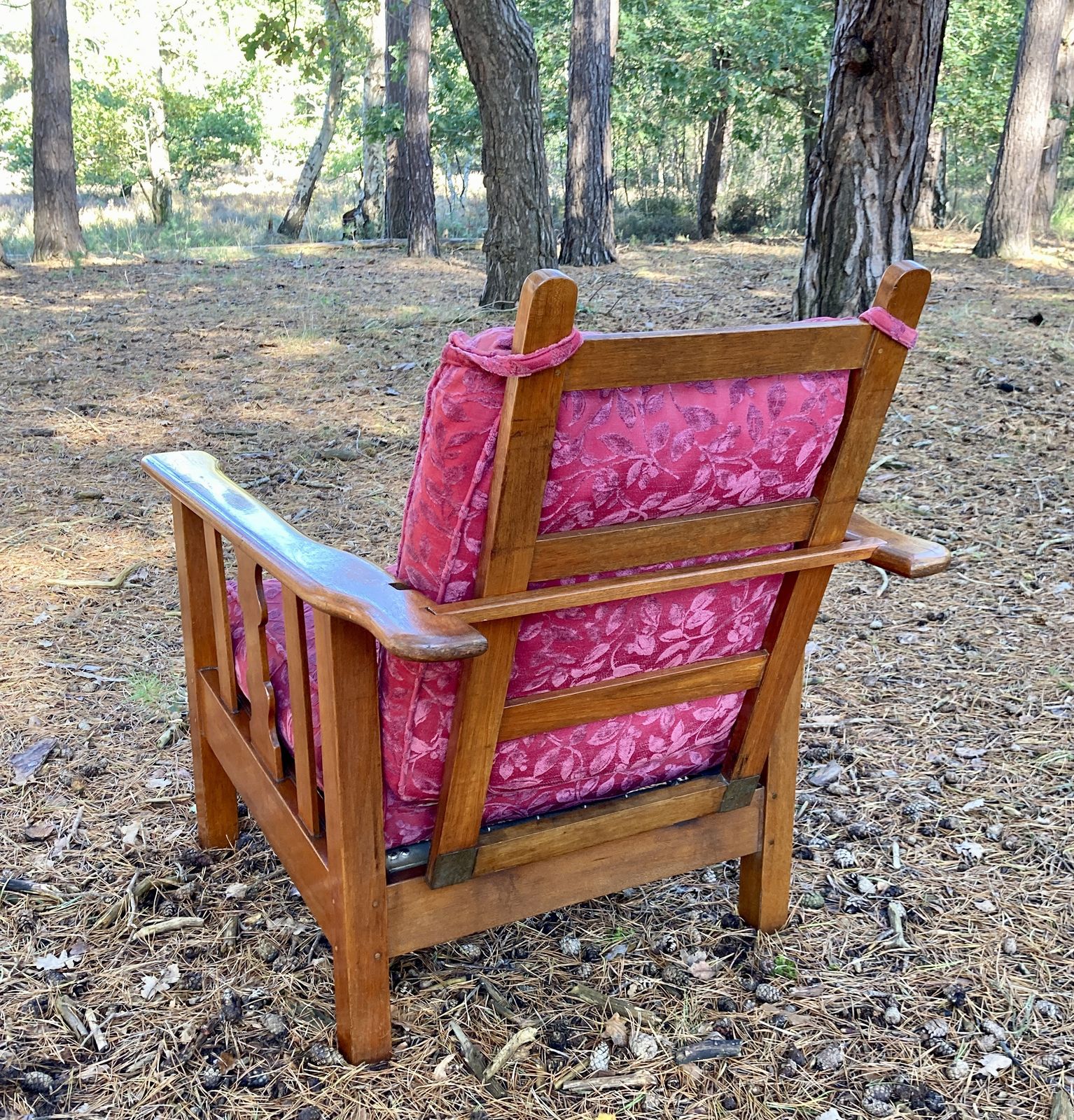 Edwardian Teak Reclining Armchair In The Manner Of Heals Of London, Circa 1920 photo 1100.0