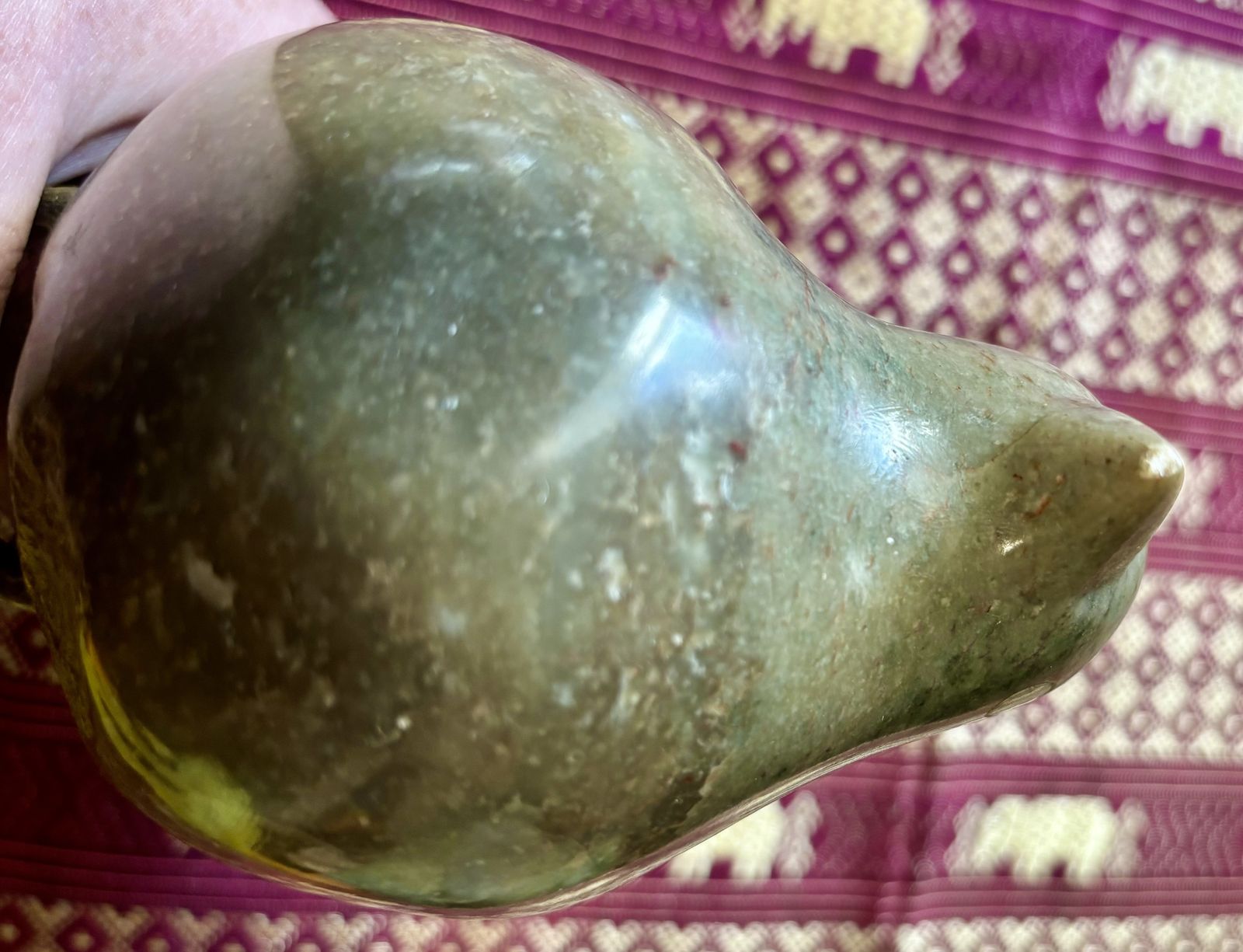 Bernard Nkanjo Zimbabwe Shona Bird Sculpture With Iron Feet In Serpentinite photo vintage