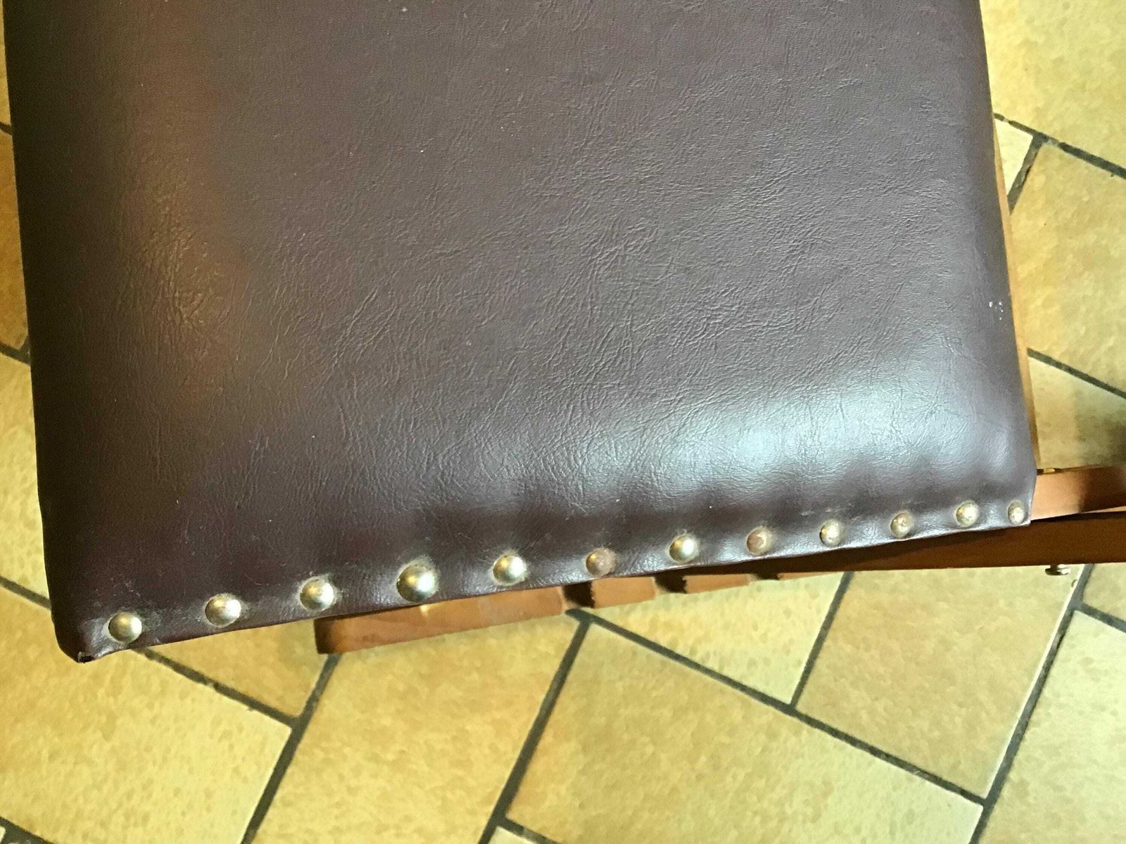 Vintage French, French Footstool, French Footrest, Rocking Stool, Cushioned Footstool, Foot Stool, French Foot Rest, Circa 1950 60's photo buy