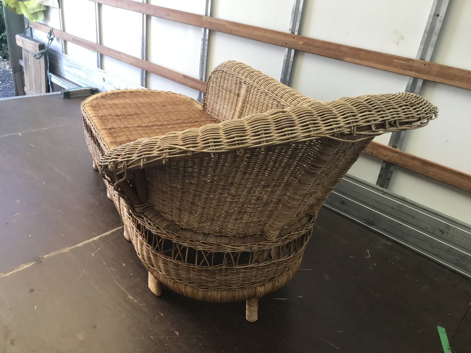 Vintage Wicker Chaise Lounge, 1900s photo 100.0