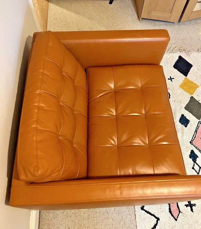 2 Matching B&B Italia 'Ac Lounge' Armchairs   Tan Coloured   Large   Very Good Condition photo Furniture