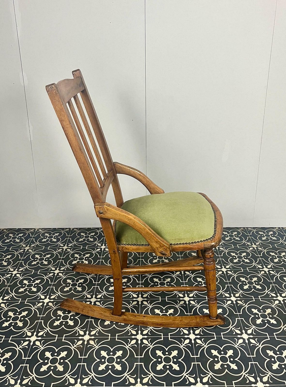 Victorian Oak Rocking Chair, Antique Wooden Furniture, Period Home, Interior Decor photo Furniture