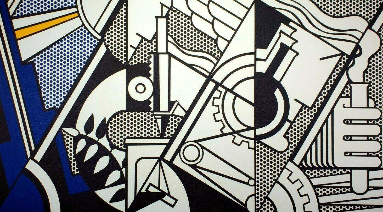 1980s Original Roy Lichtenstein "Peace Through Chemistry," Limited Edition Lithograph photo furniture