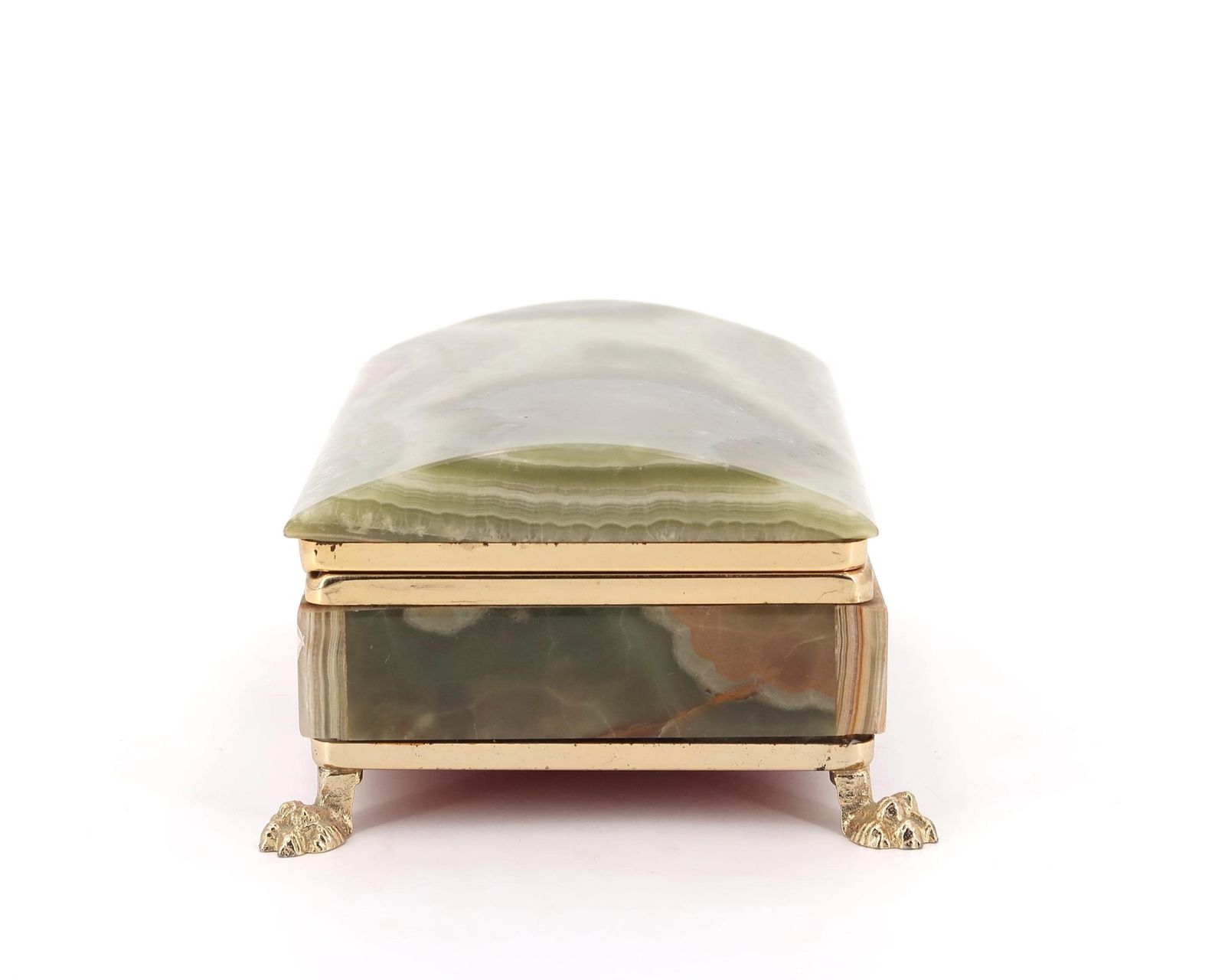 Italiaanse Sieradendoos Van Onyx, Jaren 1970 / Messing, Marmer, Boho Chic Bohemian Folk, Badkamer, Opbergen photo 357.0