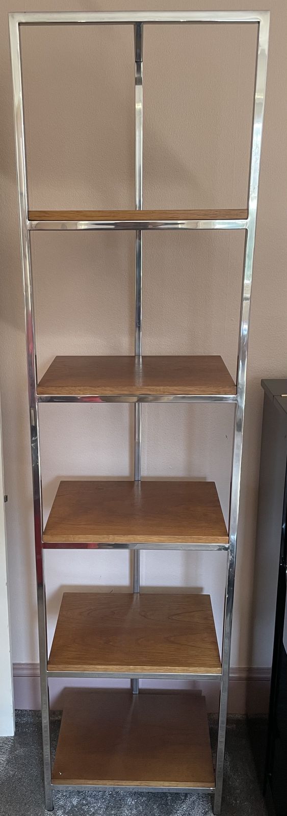 Danish Rosewood And Steel Free Standing Shelves