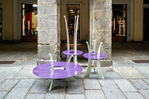 Three Orchid Coffee Tables By Massimo Morozzi For Archizoom, 1980s, Set Of 3