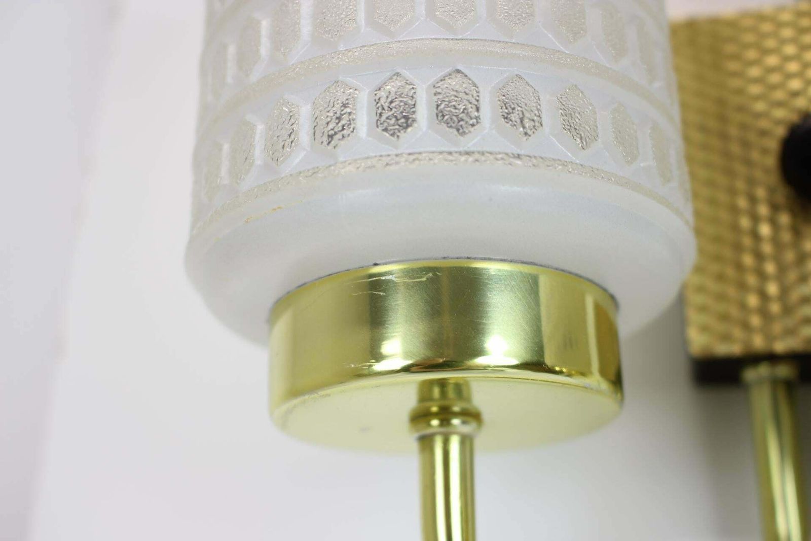 photo for sale 1970s Pair Of Two Wall Lamps With Glass Shades, Germany