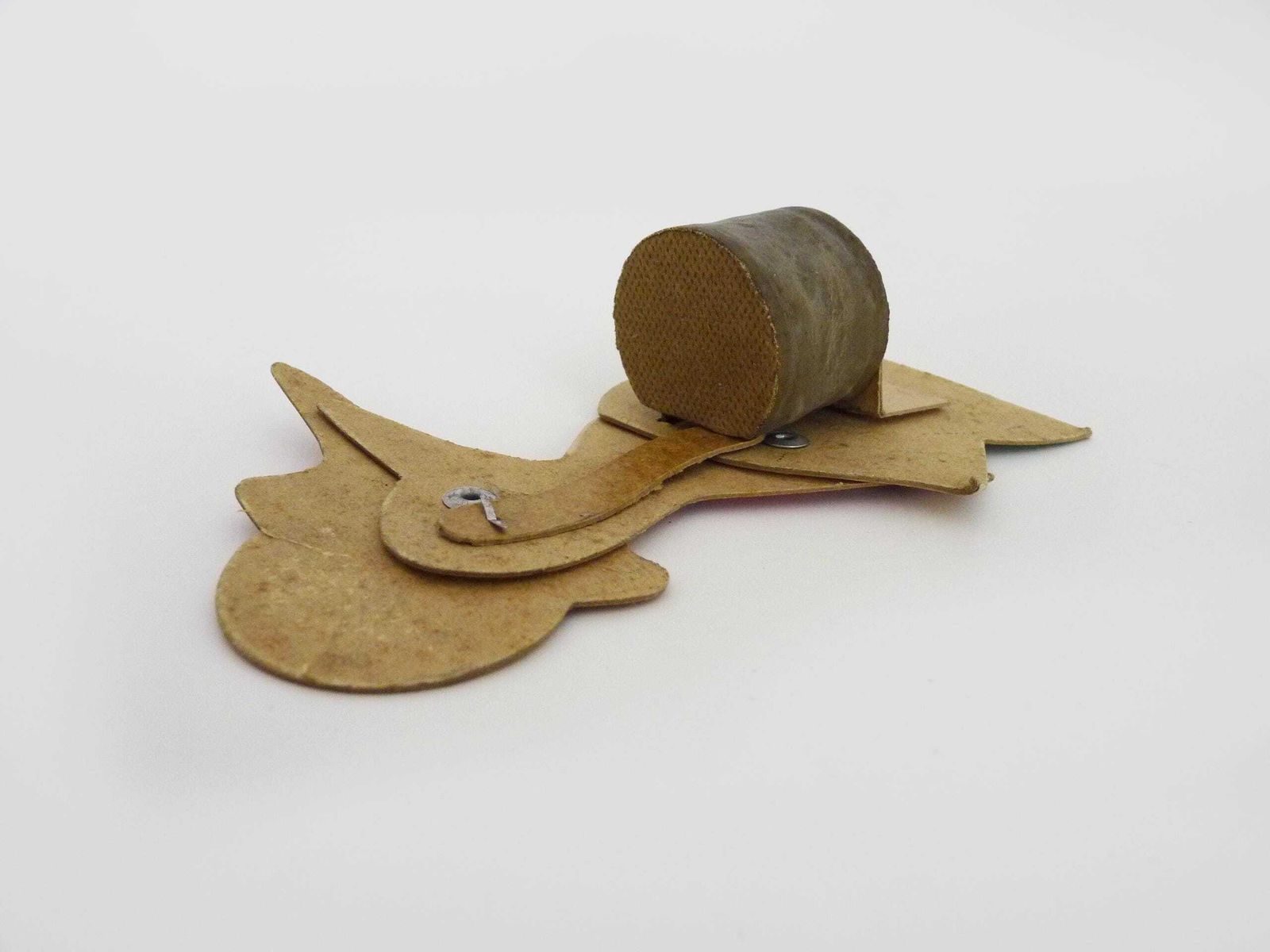 Antique Toy Vintage Animated Duck Push Up Cardboard Toy 1920s photo vintage