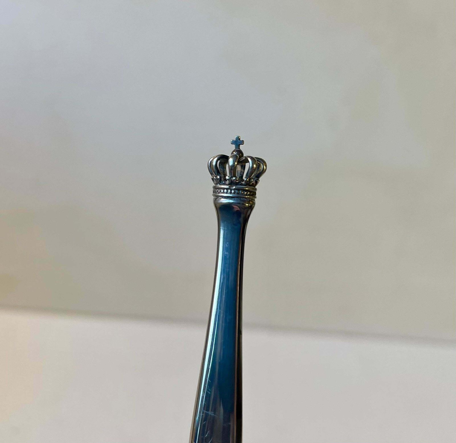 Danish Crown Letter Opener In Sterling Silver, 1930s photo 290.0