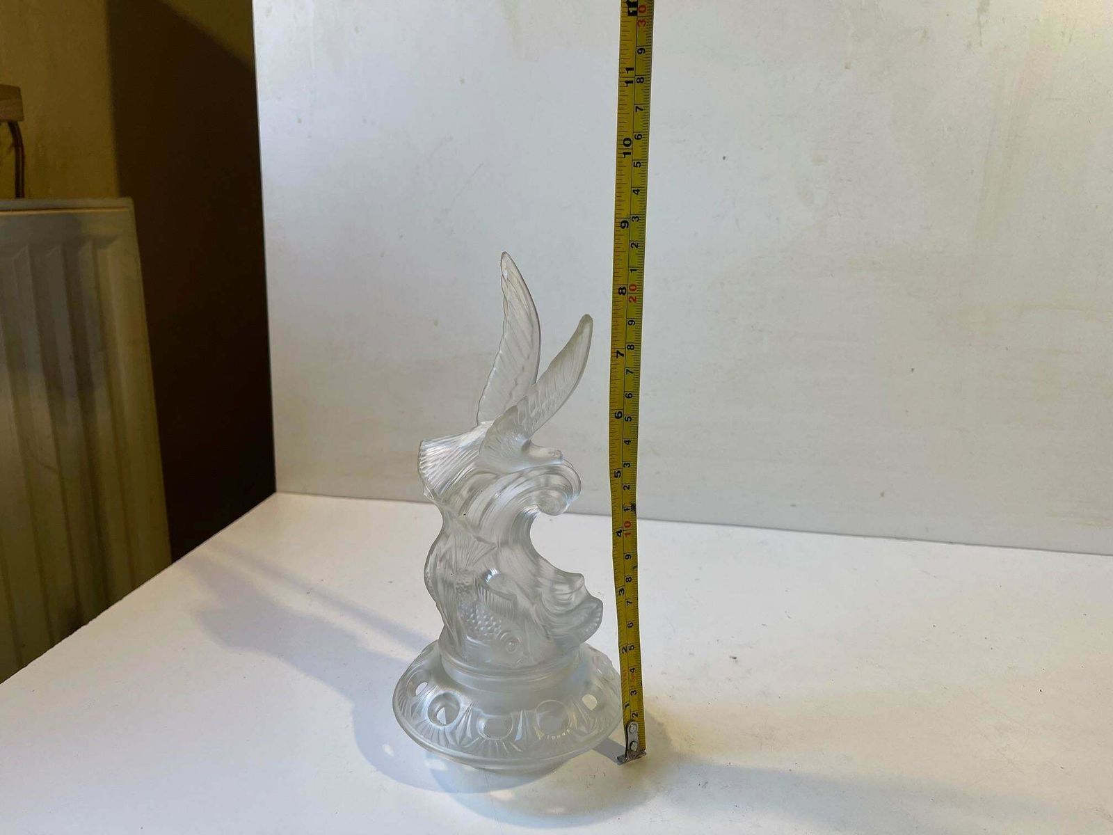 Art Deco Glass Flower Frog In The Style Of Réne Lalique photo buy