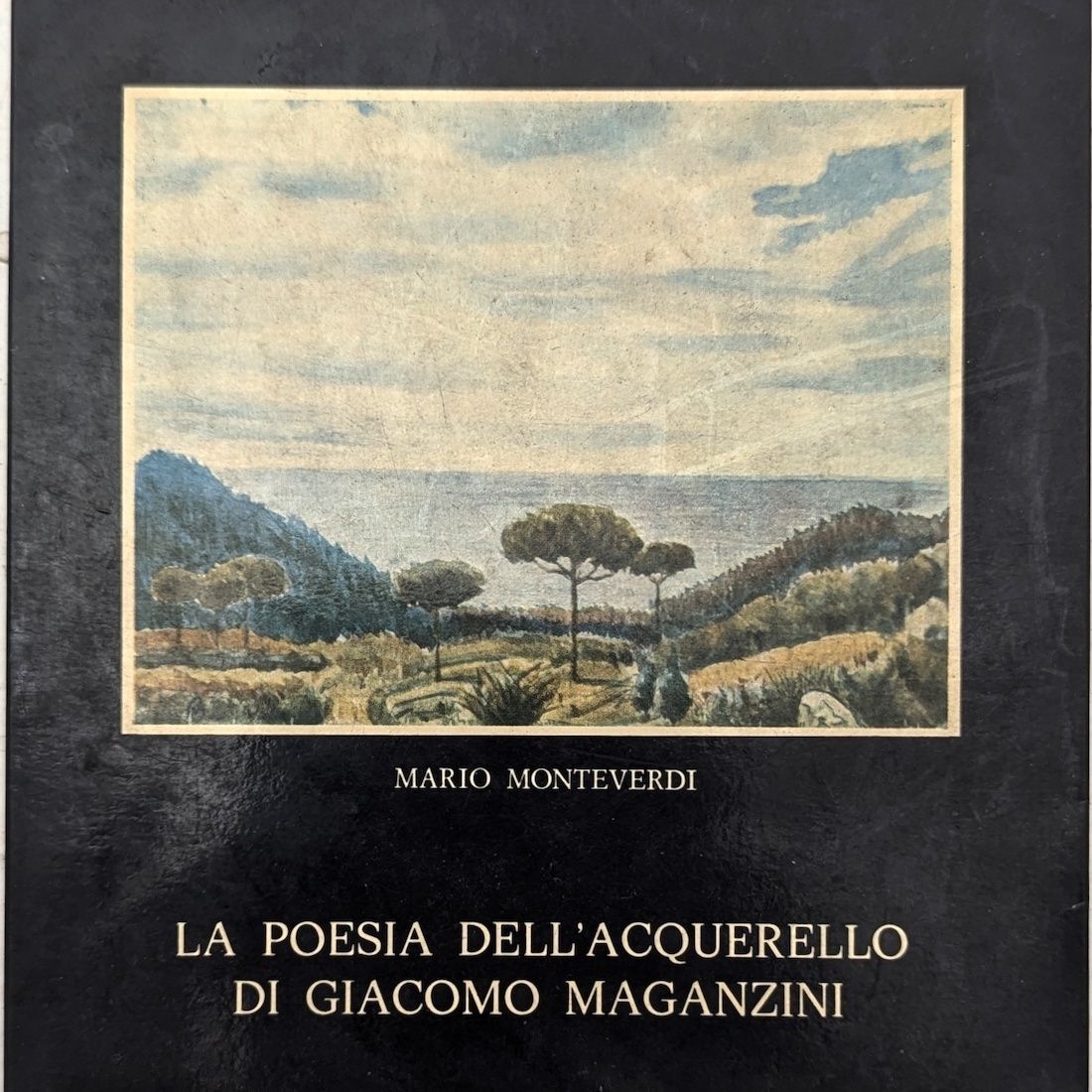 photo vinterior Watercolor Painting “Liguria” By Giacomo Maganzini, 1970s