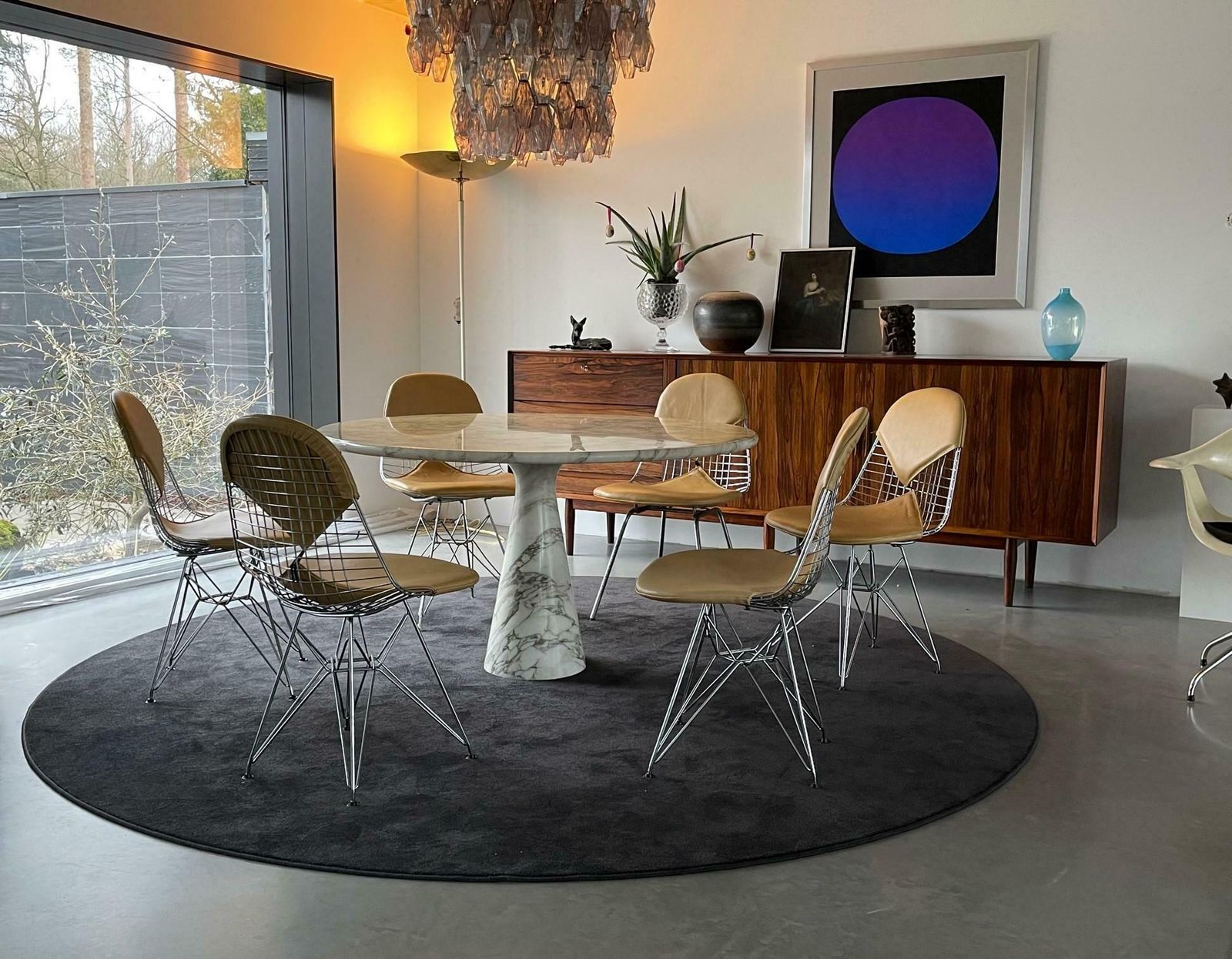 Dining Table In White Carrara Marble By Angelo Mangiarotti For Skipper, Italy, 1970s photo 9800.0