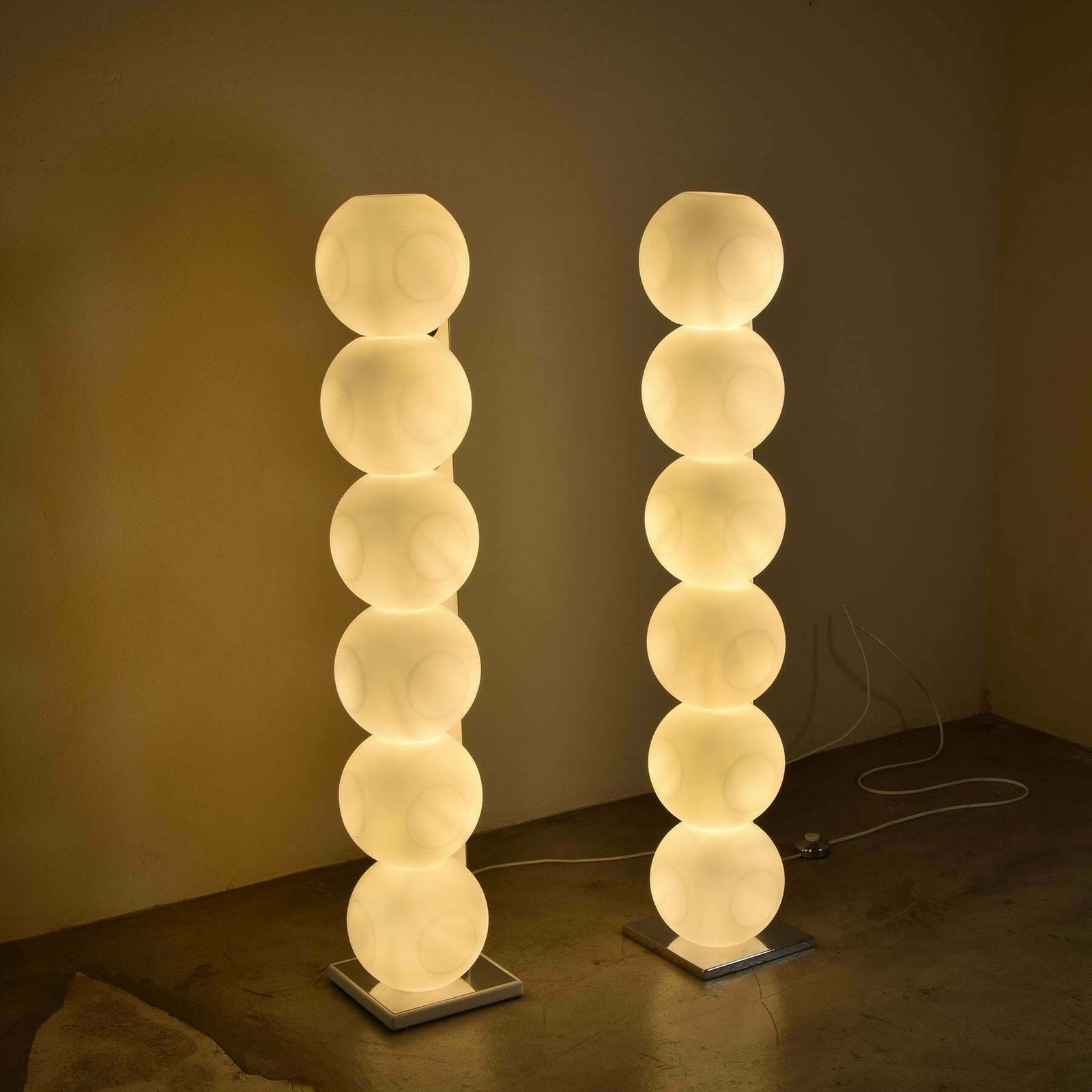 photo furniture Set Of Two Italian Floor Lamps Space Age By Luci Mod. 440