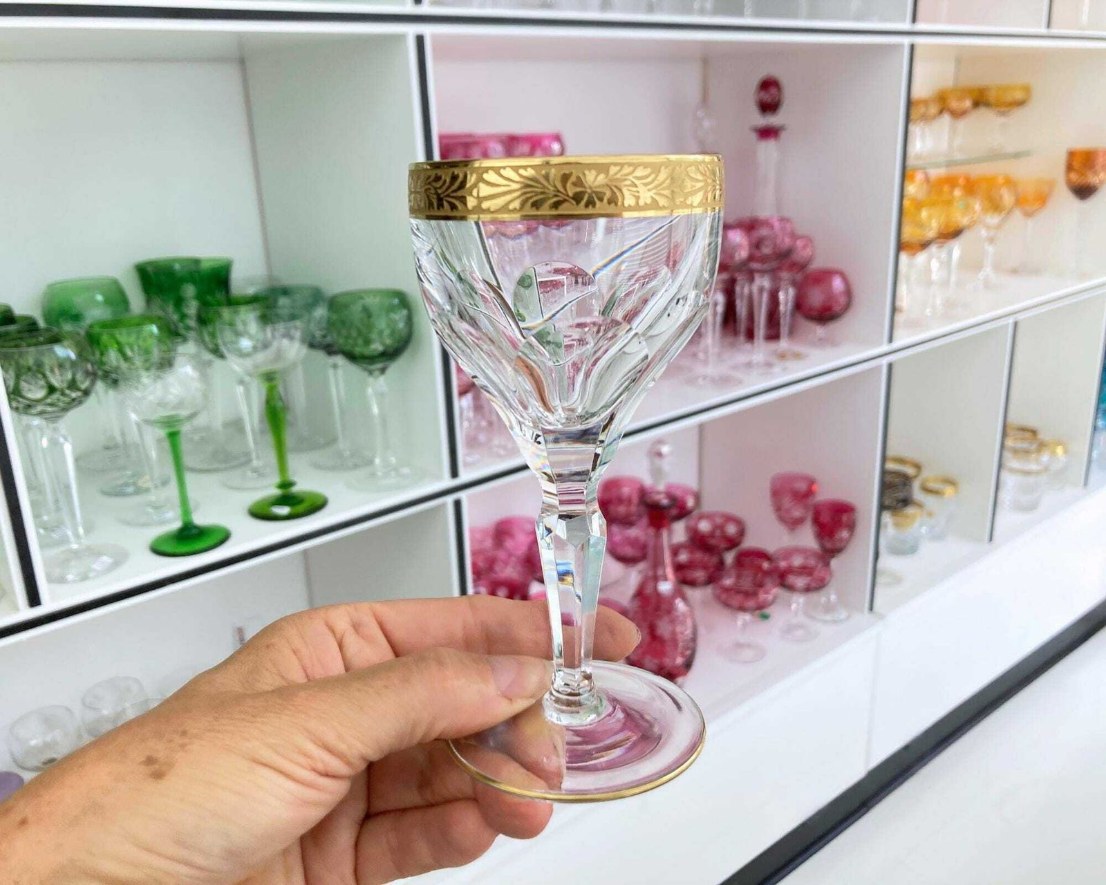 Crystal Cordial Glasses | 6pcs | Lady Hamilton Moser Oertel photo vinterior