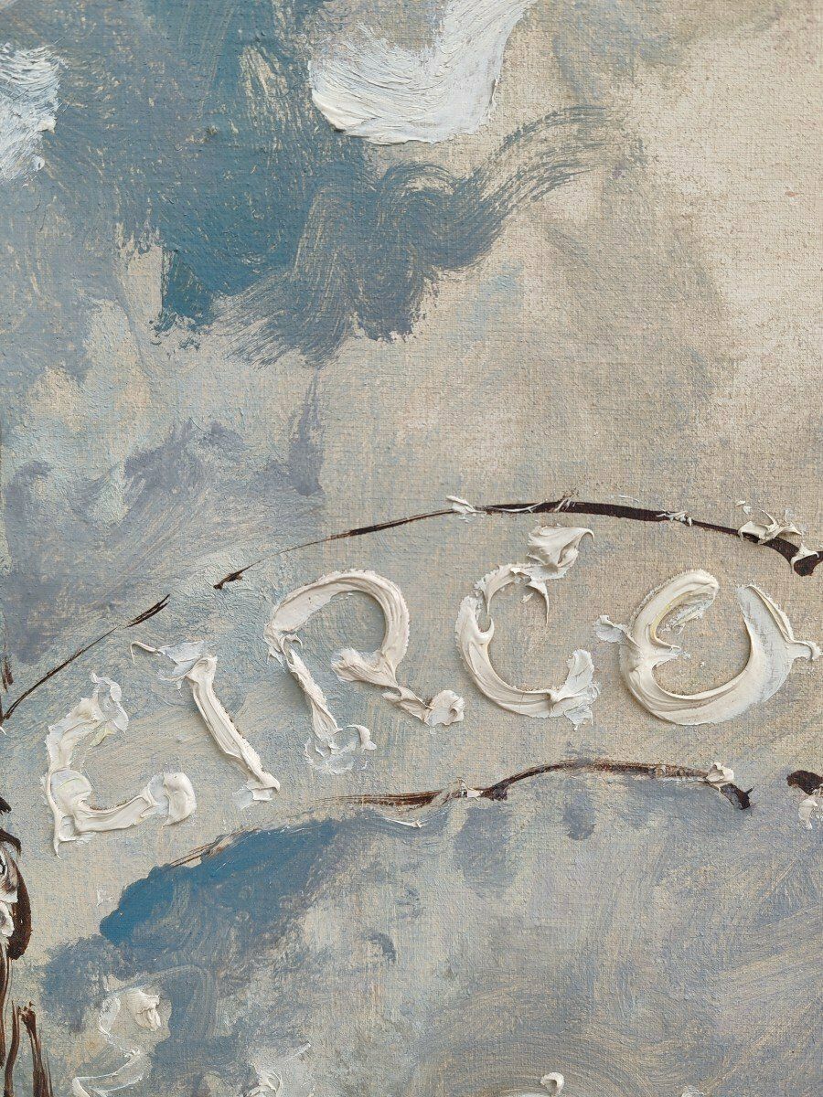 Cesarino Monti (1916 - 1979) Circo. Huile sur toile photo Art