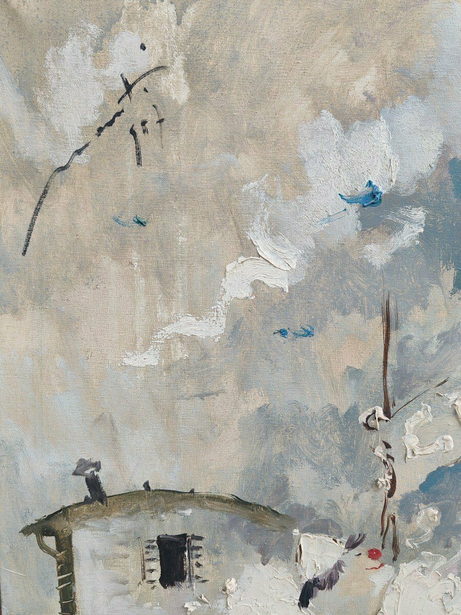 Cesarino Monti (1916 - 1979) Circo. Huile sur toile photo 280.0