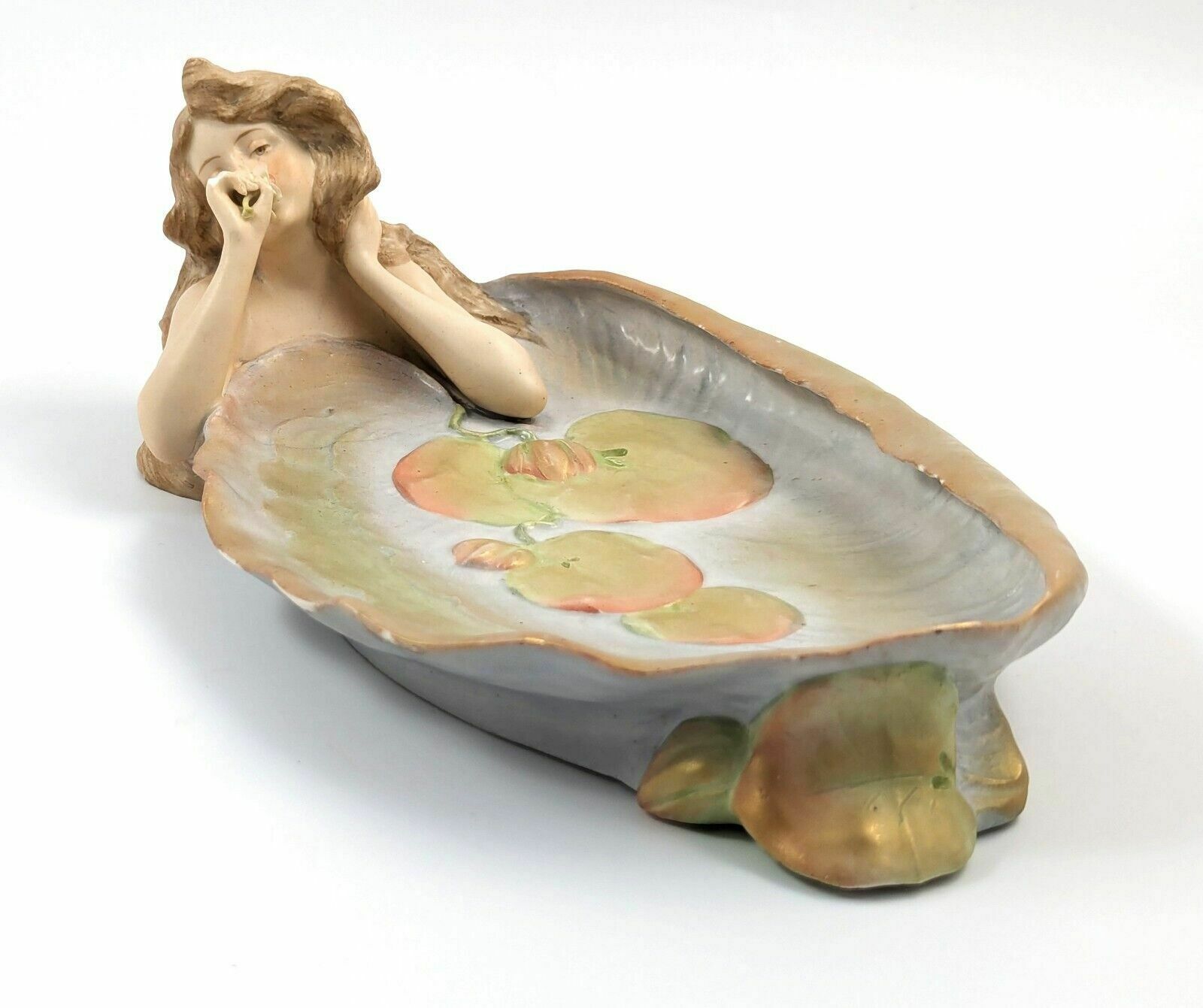 Home Decor Antique Art Nouveau Porcelain Figurine By Ernst Wahliss, Late 19th Century photo