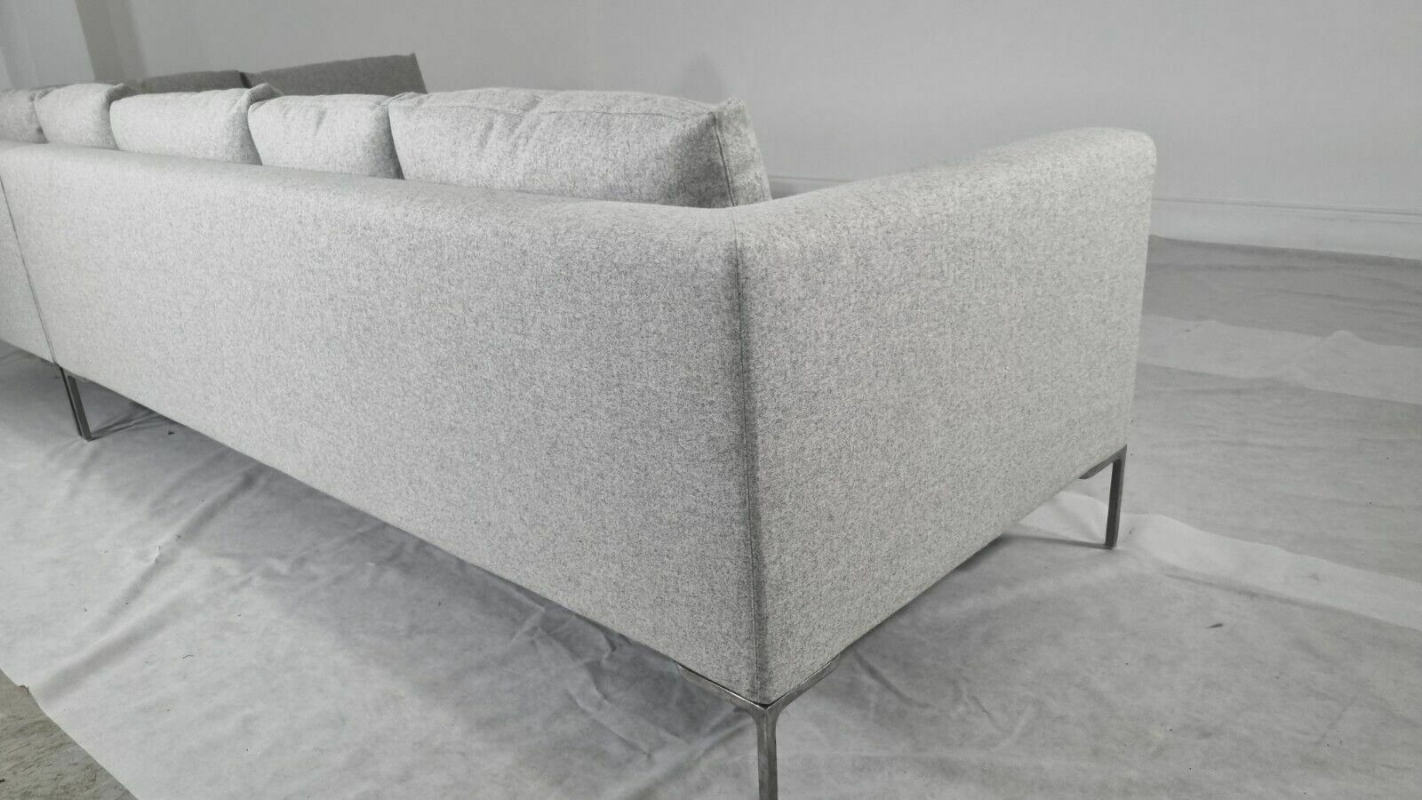 8280.0 Immaculate Bb Italia L Shape Grande In Light Grey Wool photo