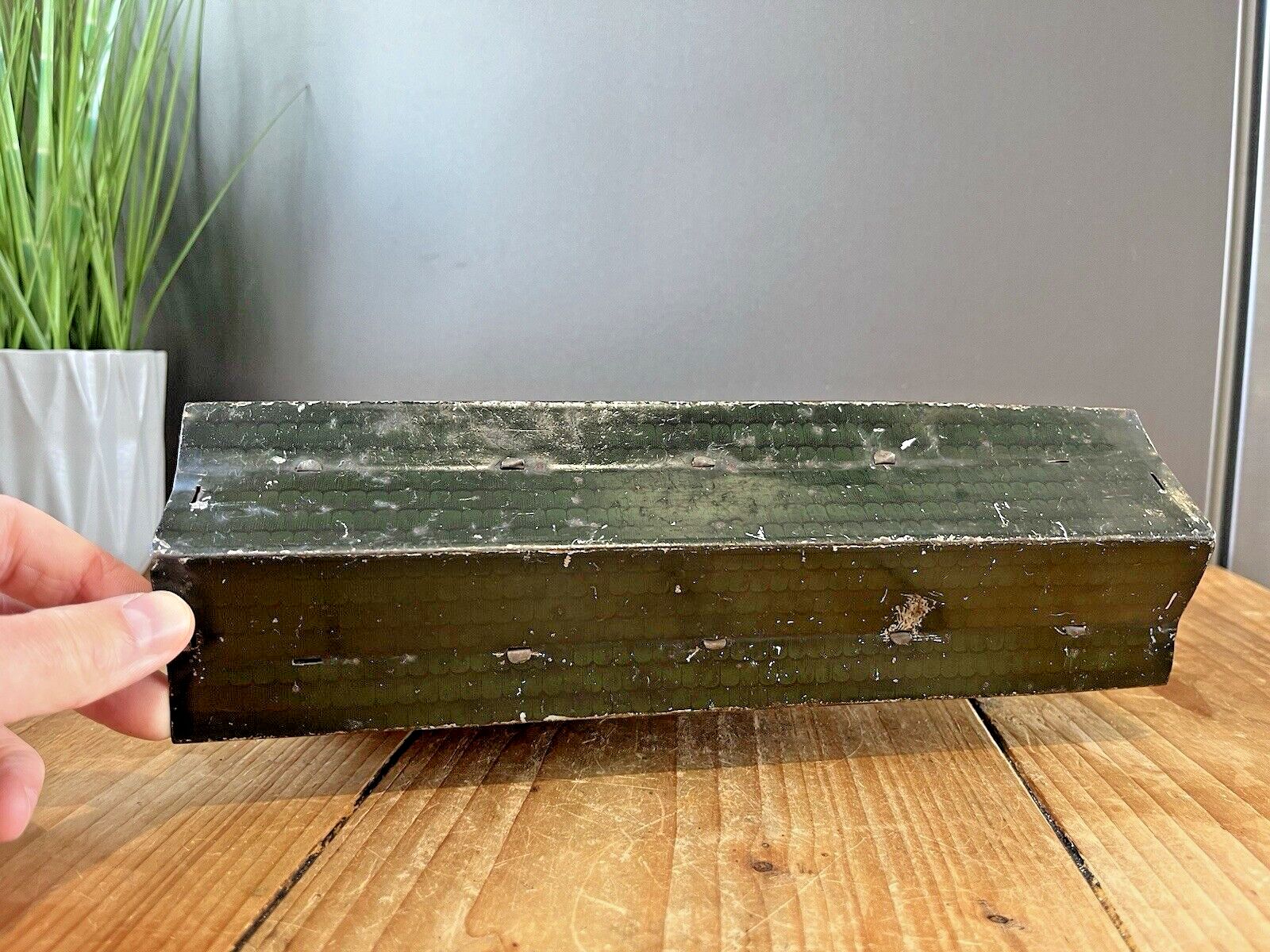 photo furniture Antique British Brimtoy Brand Tinplate Sliding Door Train Station 30's Tin Toy