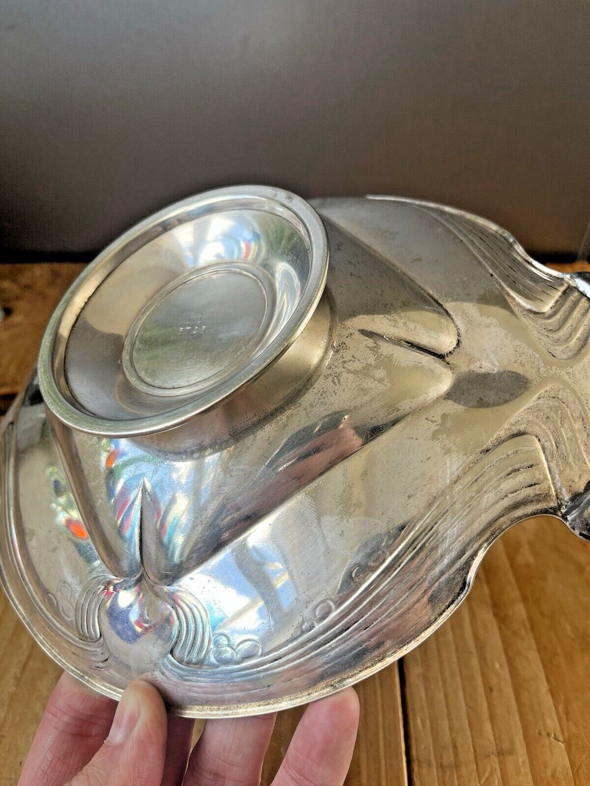 Art Nouveau Wmf Orivit Pewter Jugendstil Pedestal Bowl Stand Tazza Dish photo vinterior