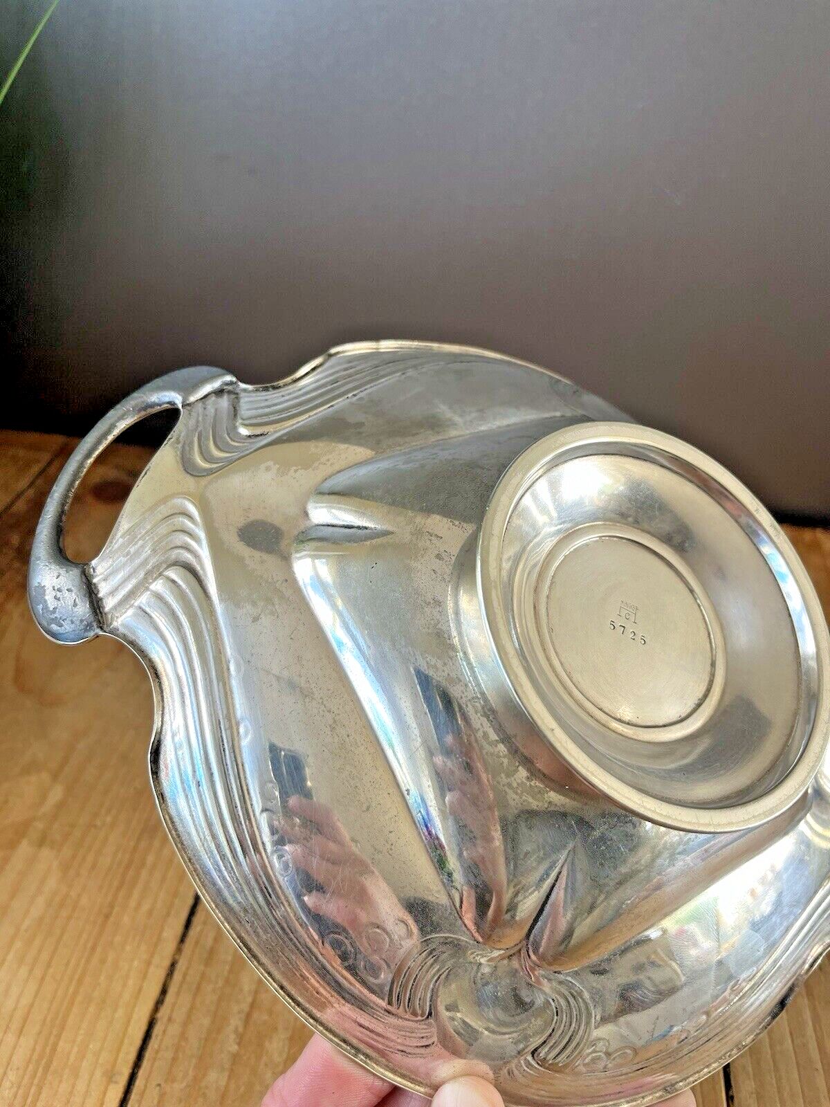 Art Nouveau Wmf Orivit Pewter Jugendstil Pedestal Bowl Stand Tazza Dish photo buy