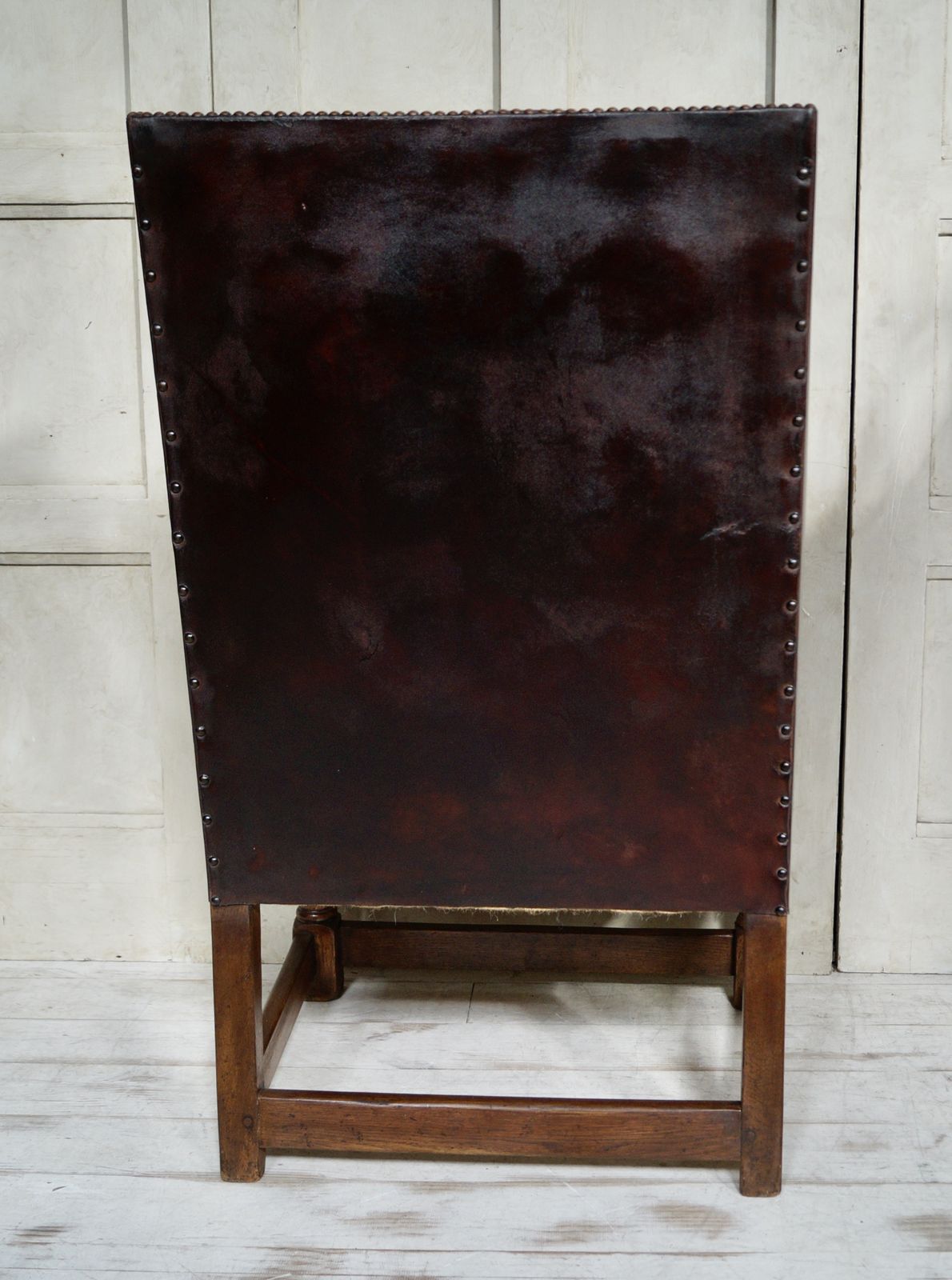 Early Victorian Leather & Oak Library Chair photo 950.0