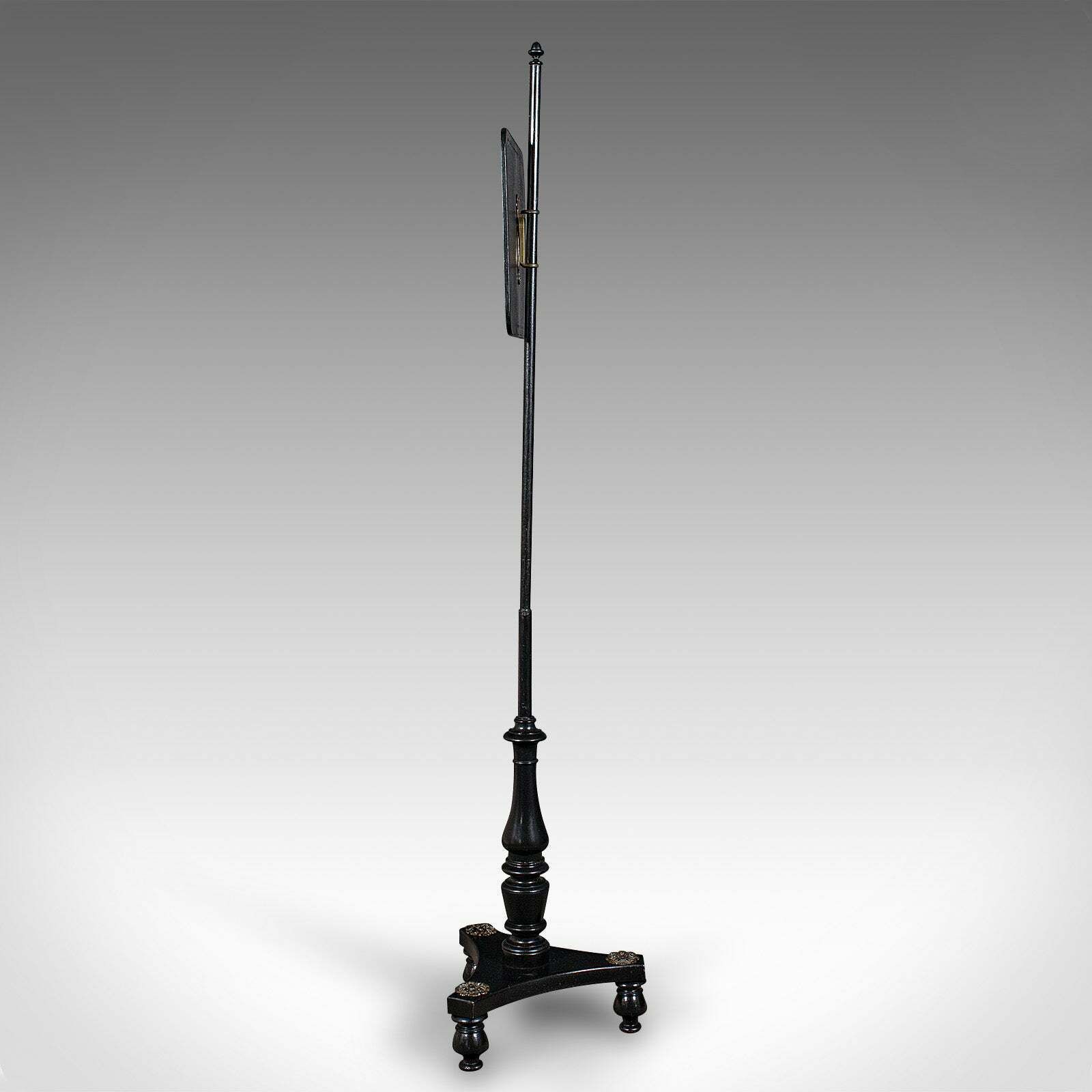 Antique Fireside Pole Screen, English, Height Adjustable, Aesthetic, Victorian photo 895.0