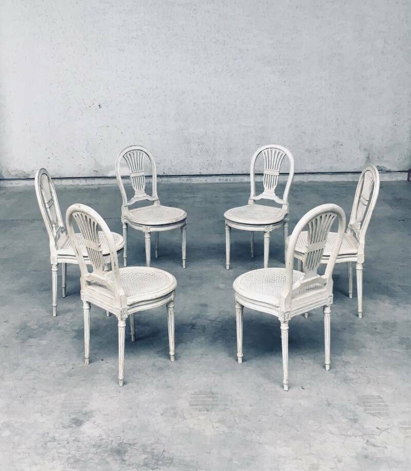Louis XVI Stijl Eetkamerstoelen, Set Model Fer à Cheval, Frankrijk, Jaren 1940 photo furniture