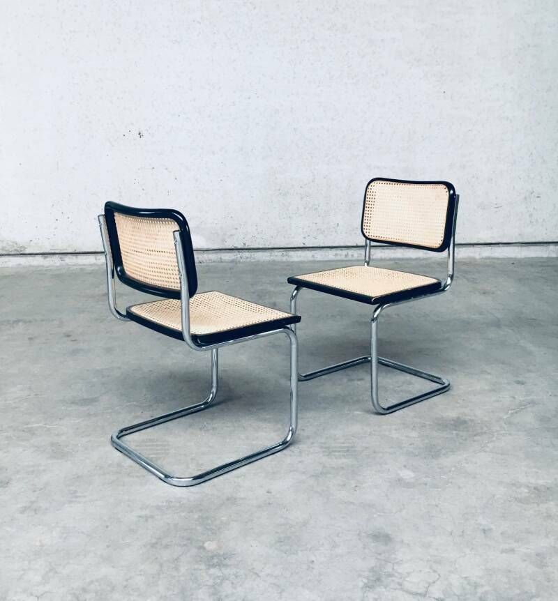 Bauhaus Design Cesca Eetkamerstoelen Set, Italië Jaren 1980 photo Meubels