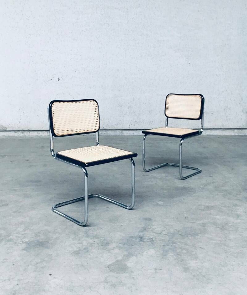 Bauhaus Design Cesca Eetkamerstoelen Set, Italië Jaren 1980 photo vinterior